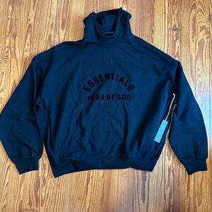 Fear of God Essentials Hoodie Jet Black Men’s Size XXL | Brand New W/ Tags